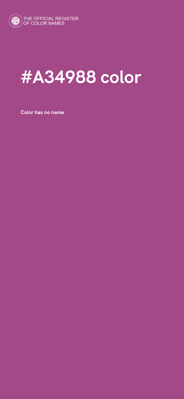 #A34988 color image