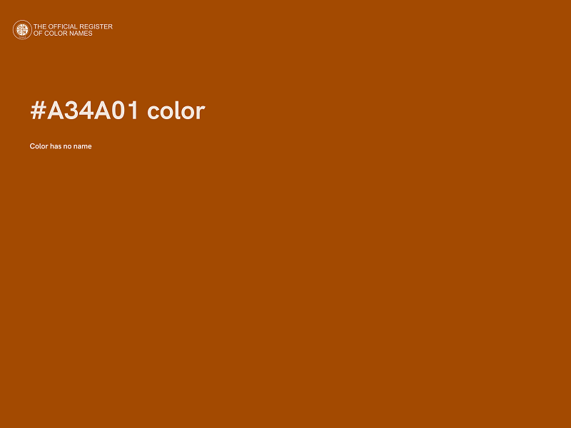 #A34A01 color image