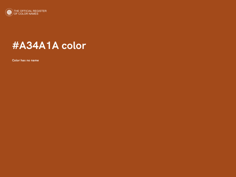 #A34A1A color image