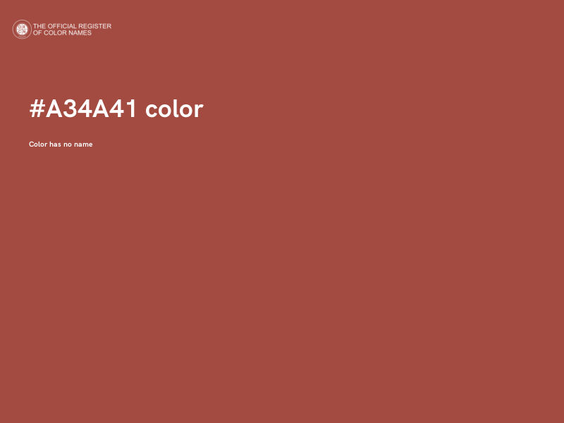 #A34A41 color image