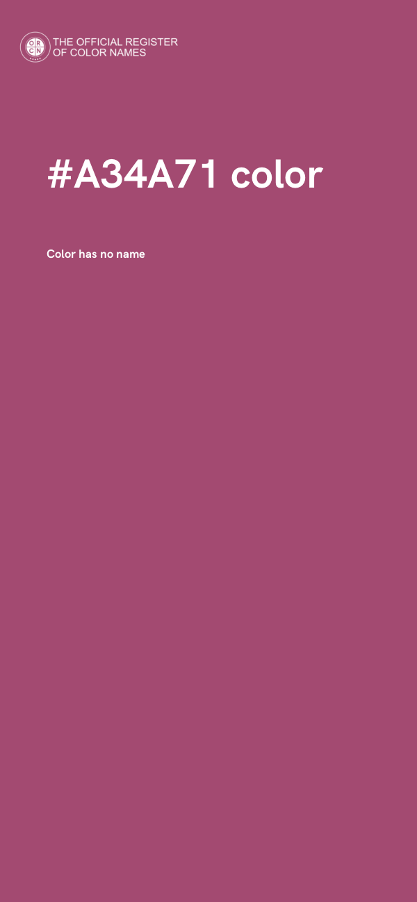 #A34A71 color image