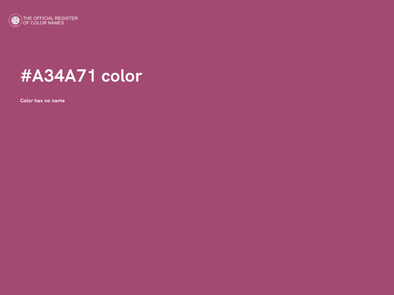 #A34A71 color image
