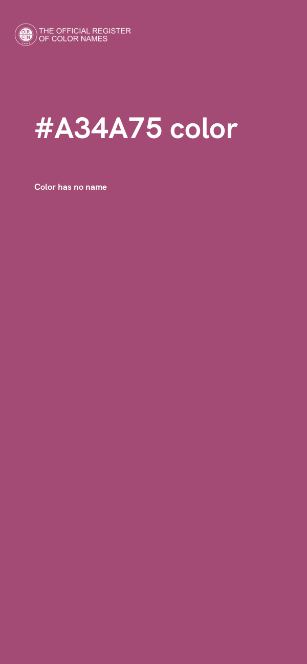 #A34A75 color image