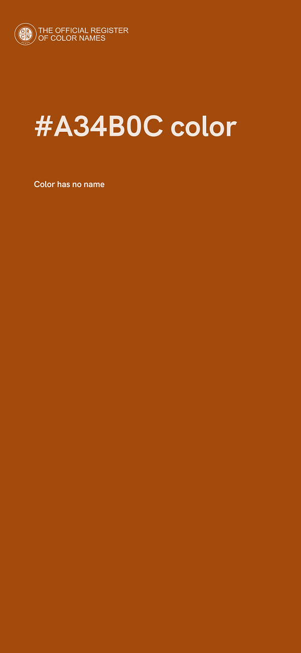#A34B0C color image