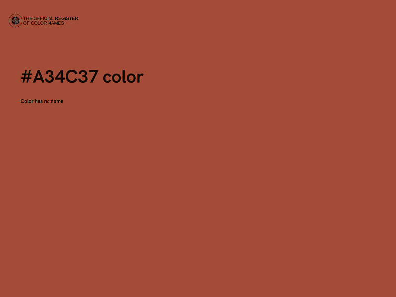 #A34C37 color image