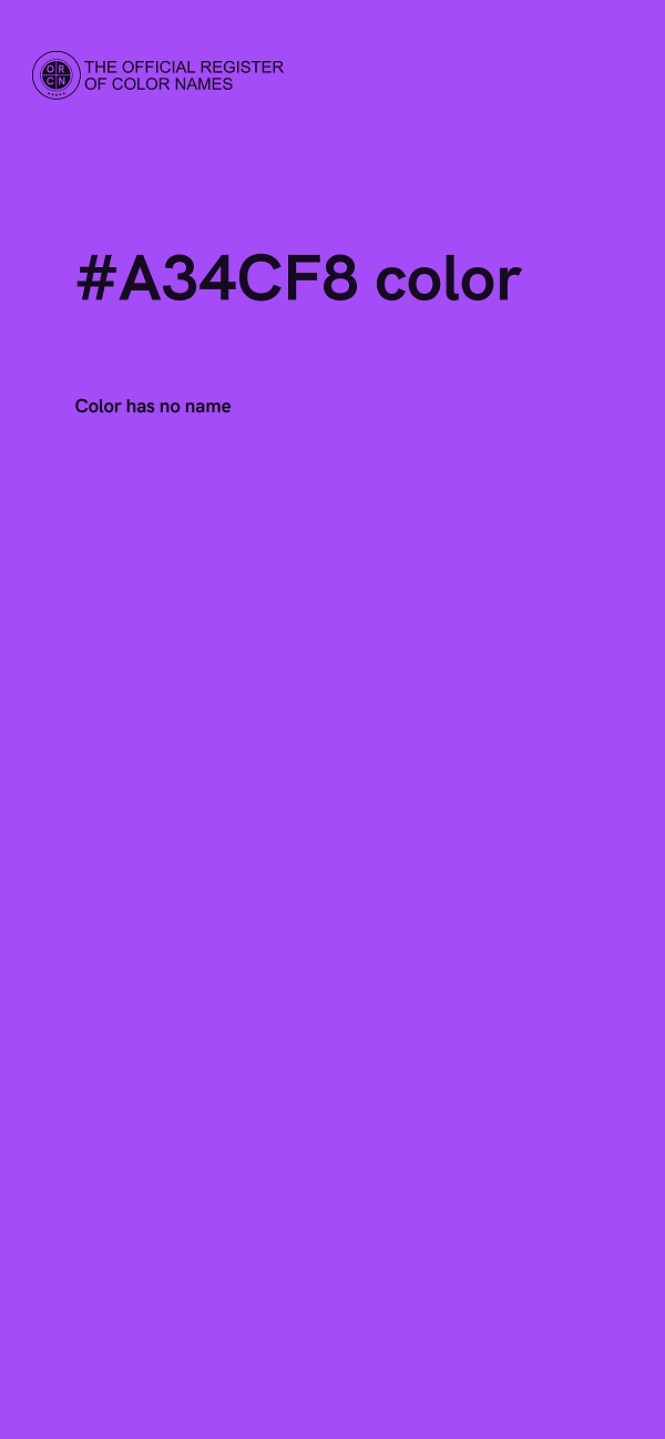 #A34CF8 color image