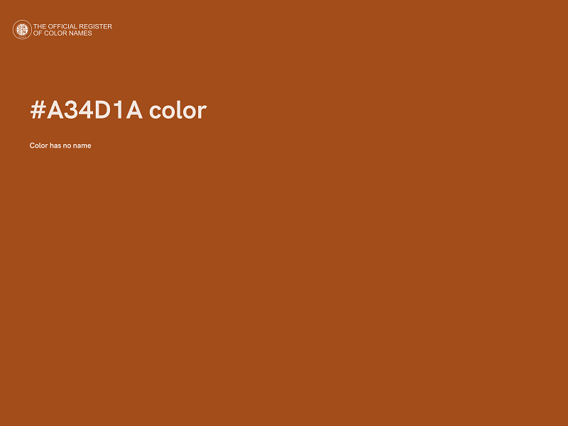#A34D1A color image