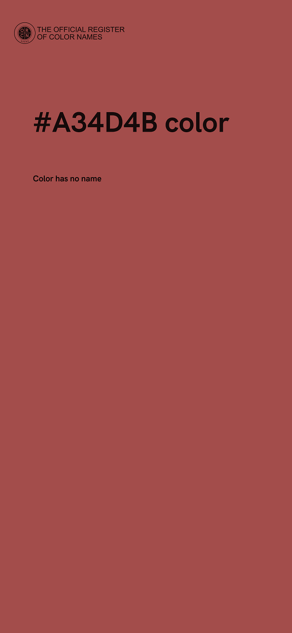 #A34D4B color image