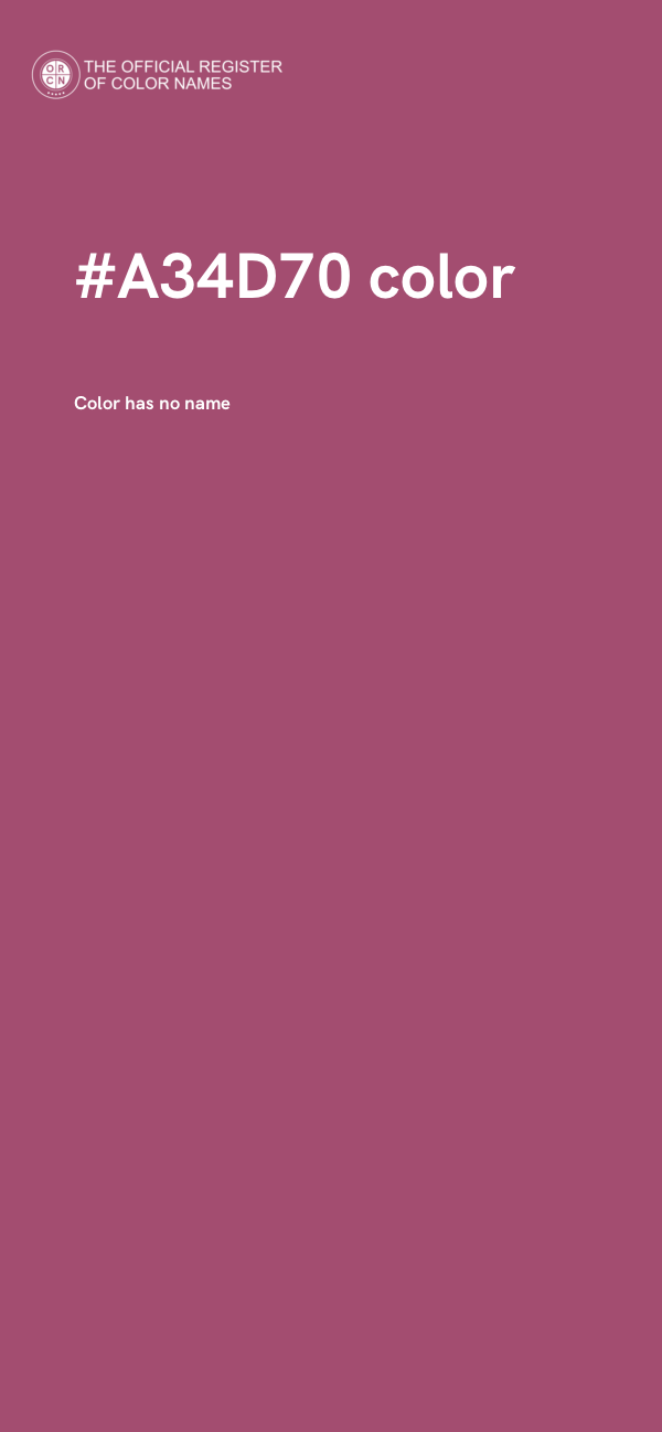 #A34D70 color image
