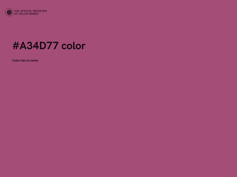 #A34D77 color image