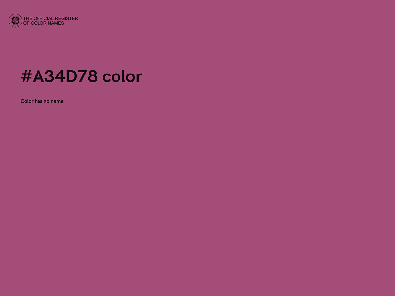 #A34D78 color image