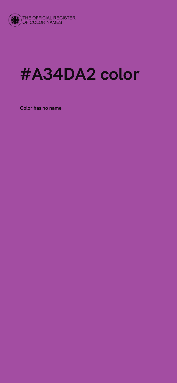 #A34DA2 color image