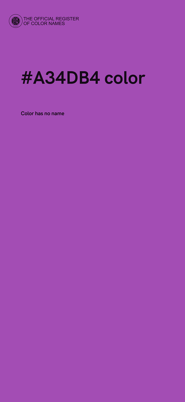#A34DB4 color image