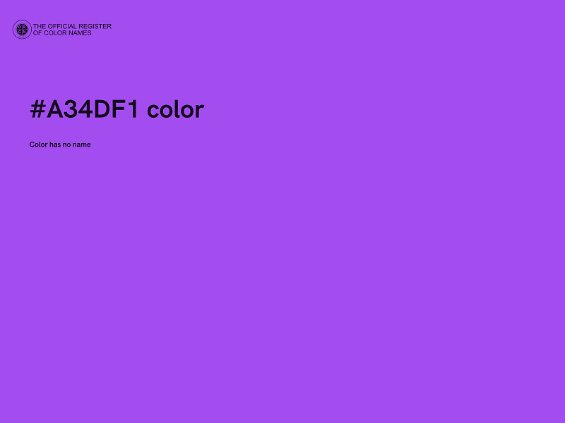 #A34DF1 color image