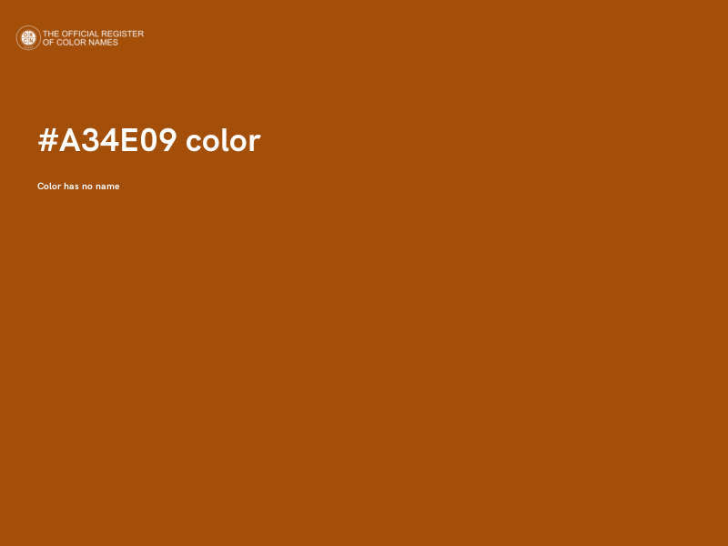 #A34E09 color image