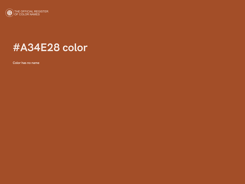 #A34E28 color image