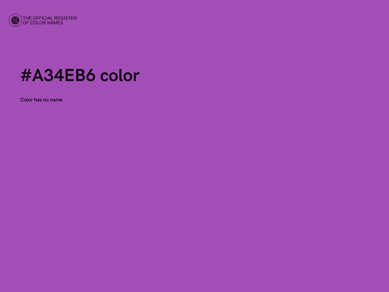 #A34EB6 color image