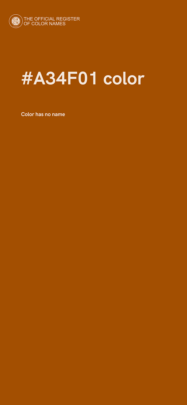 #A34F01 color image