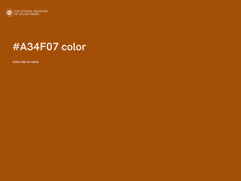 #A34F07 color image