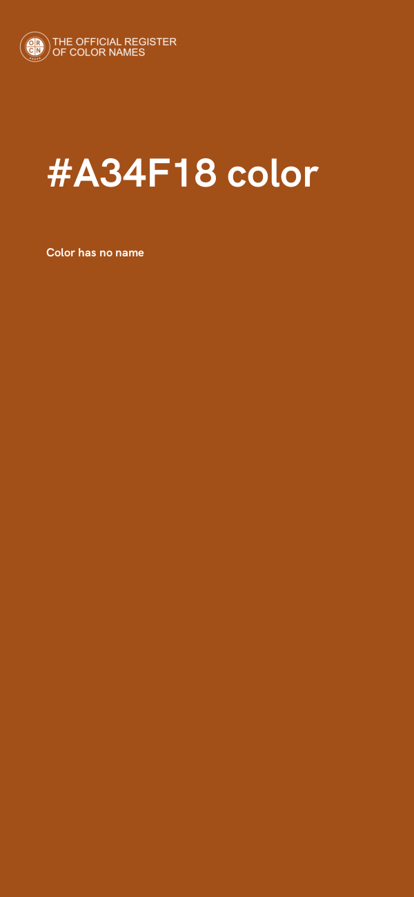 #A34F18 color image