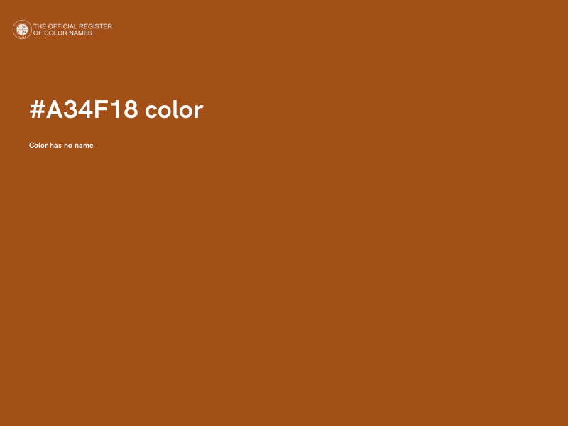 #A34F18 color image