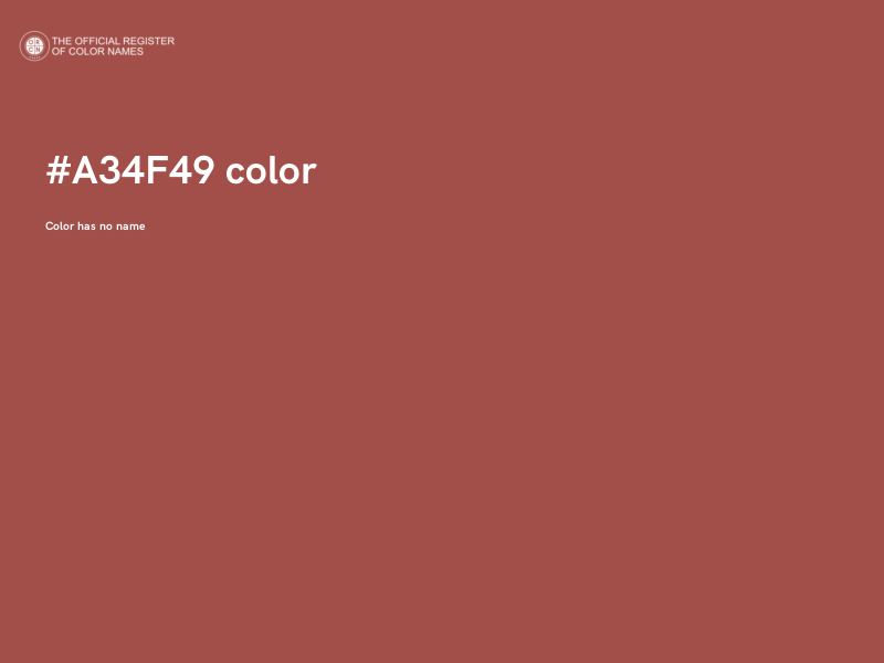 #A34F49 color image