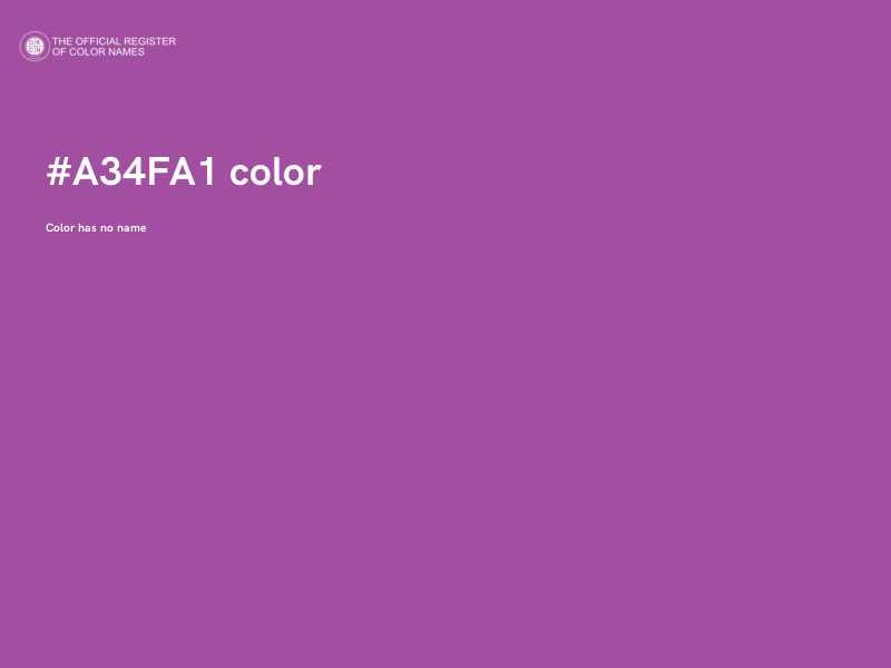 #A34FA1 color image