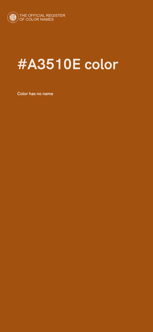 #A3510E color image