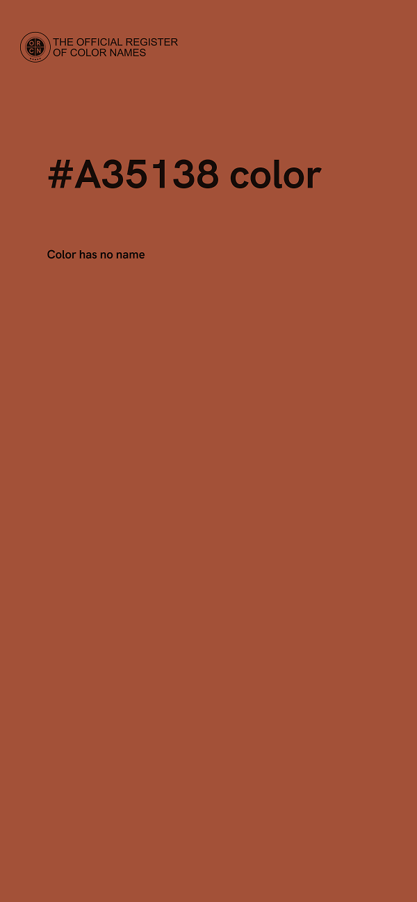 #A35138 color image