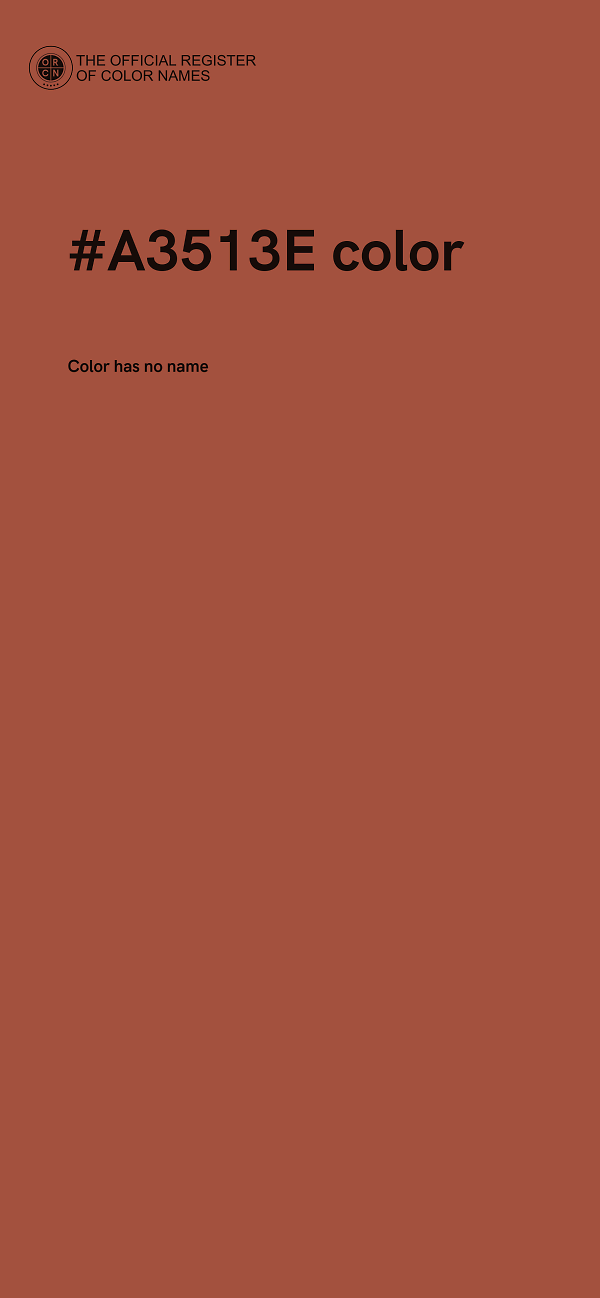 #A3513E color image