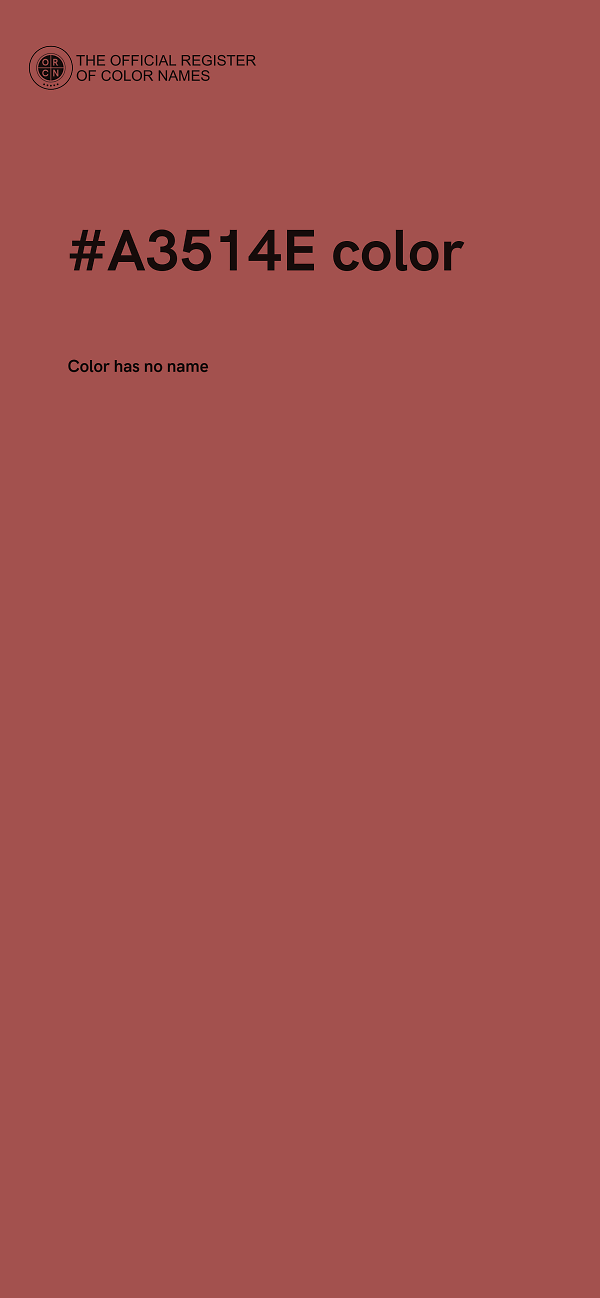 #A3514E color image