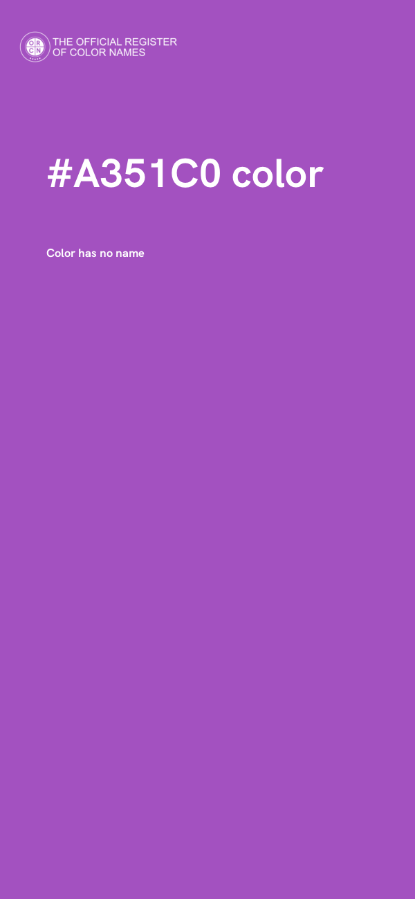 #A351C0 color image