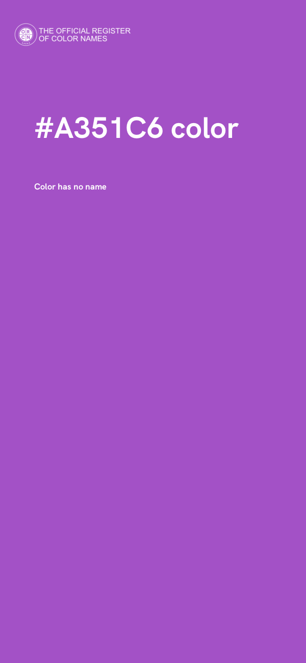 #A351C6 color image