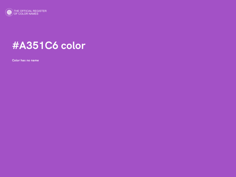 #A351C6 color image