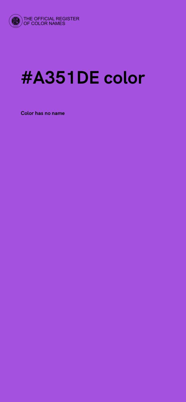 #A351DE color image