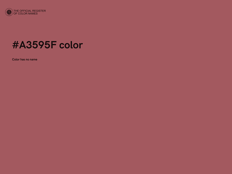 #A3595F color image