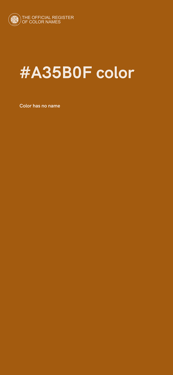 #A35B0F color image