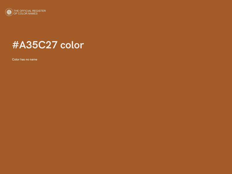 #A35C27 color image