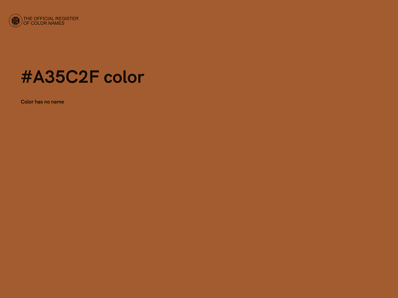 #A35C2F color image