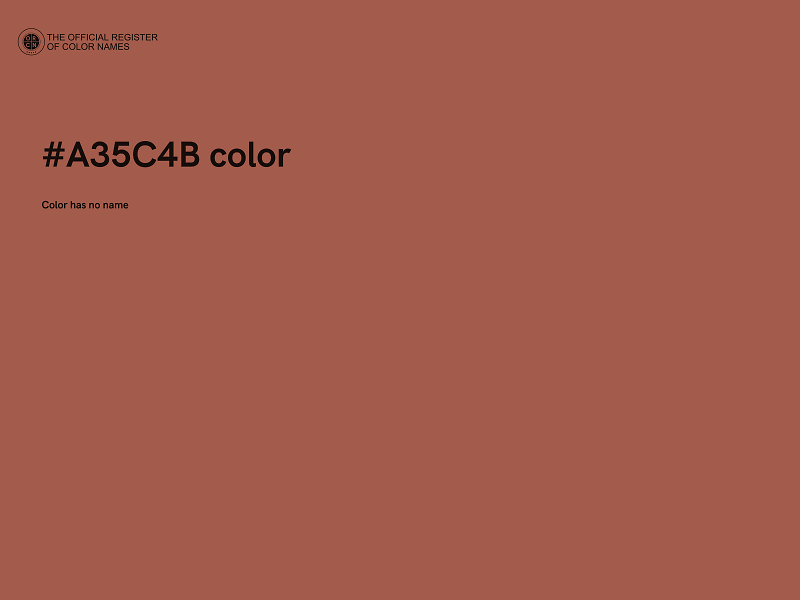 #A35C4B color image