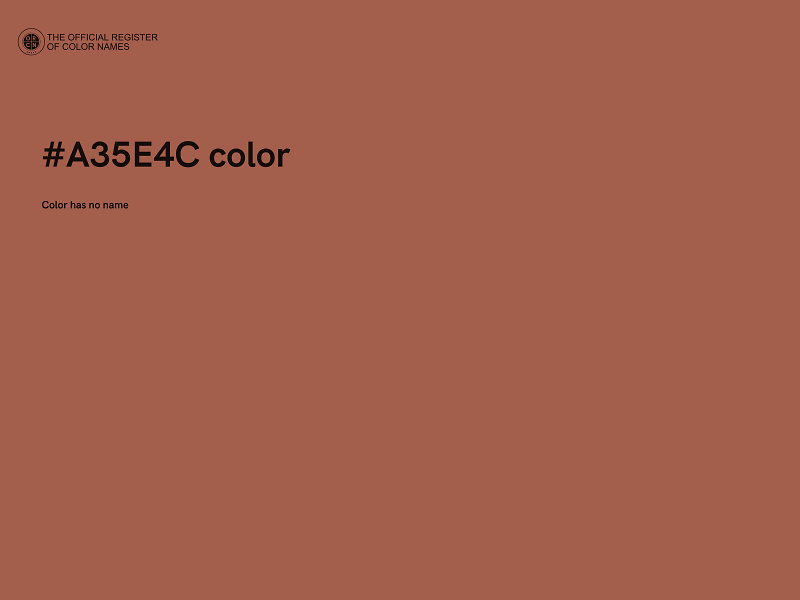 #A35E4C color image