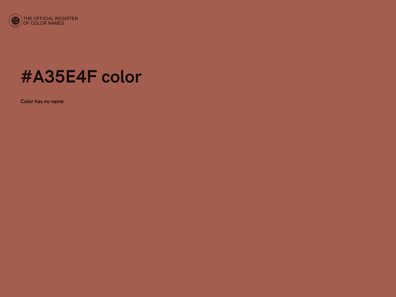 #A35E4F color image