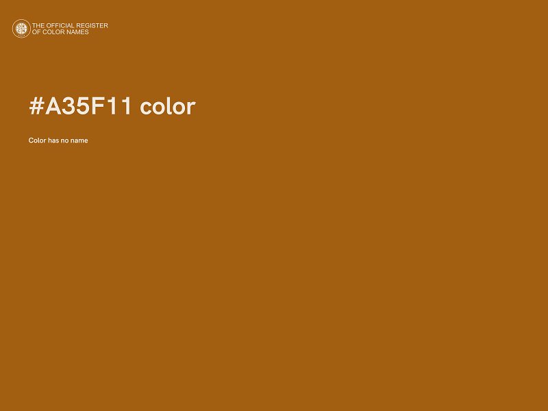 #A35F11 color image