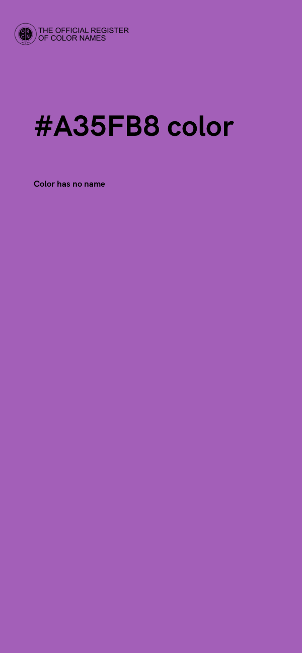#A35FB8 color image