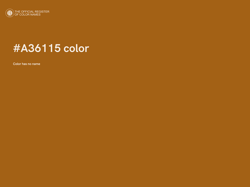 #A36115 color image