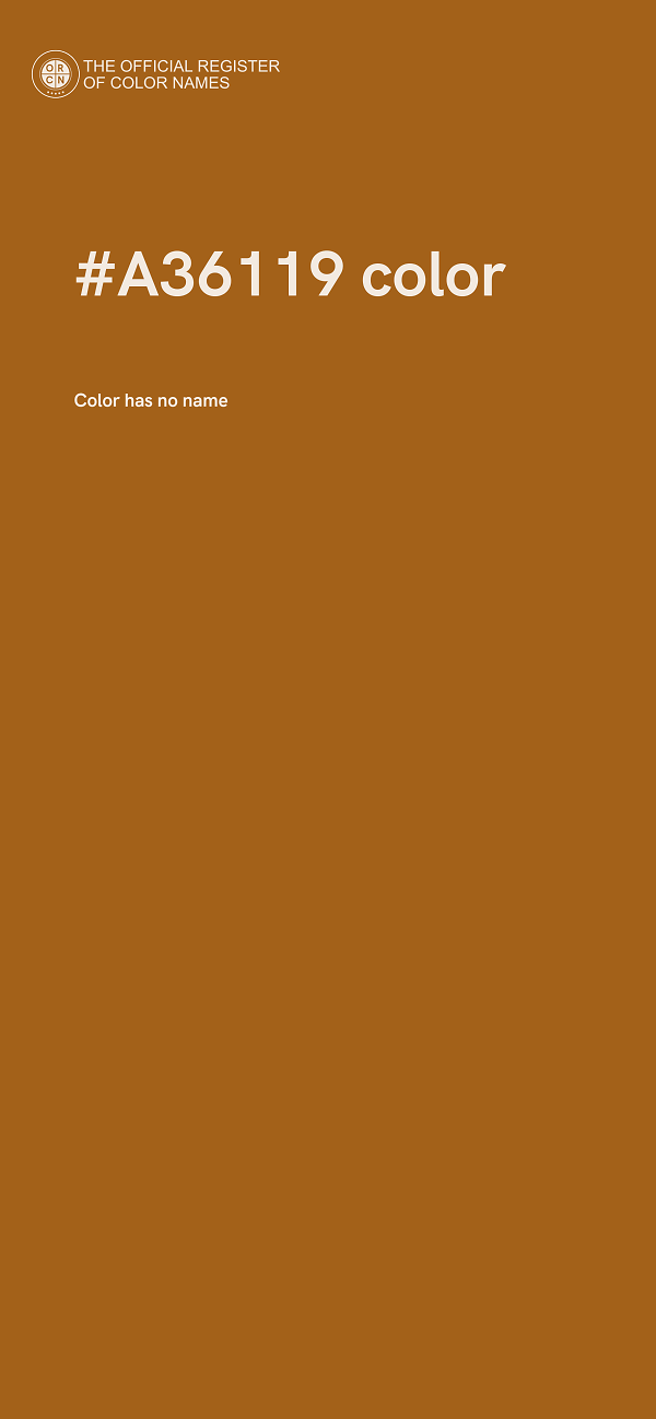 #A36119 color image