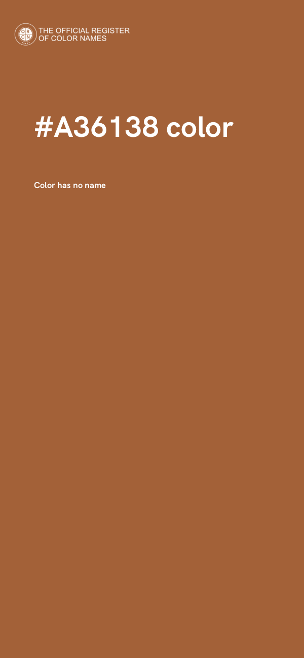 #A36138 color image