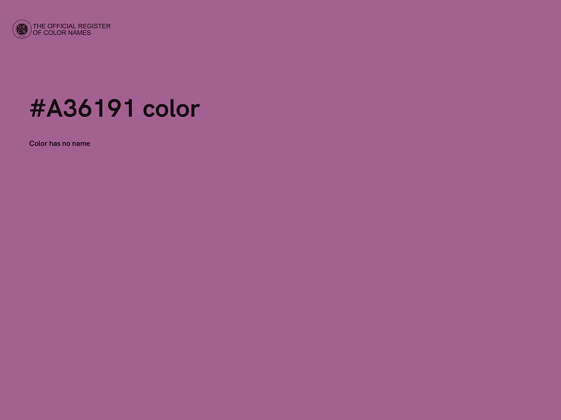 #A36191 color image