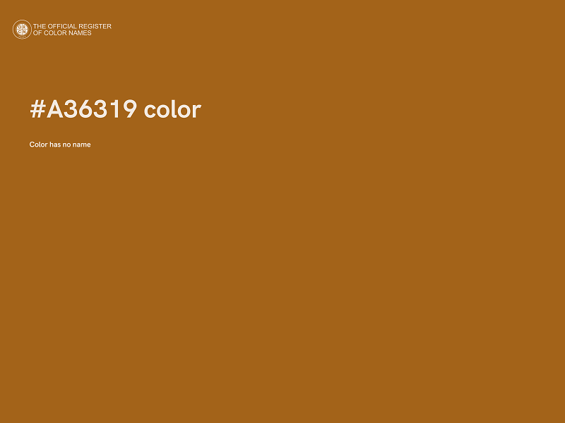 #A36319 color image