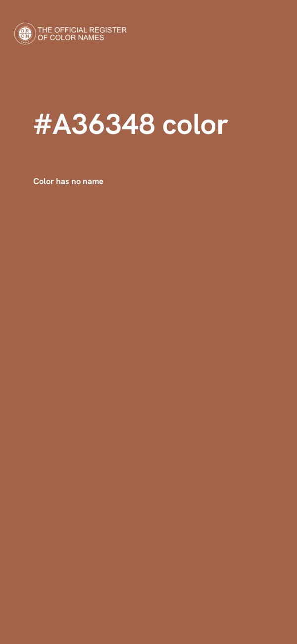 #A36348 color image